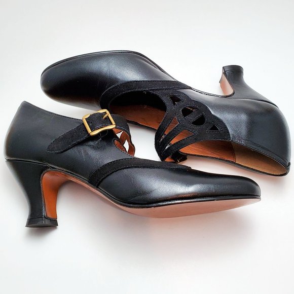 NIB Re-Mix Janet Black/Black Suede Shoes Size 6 - Picture 1 of 9